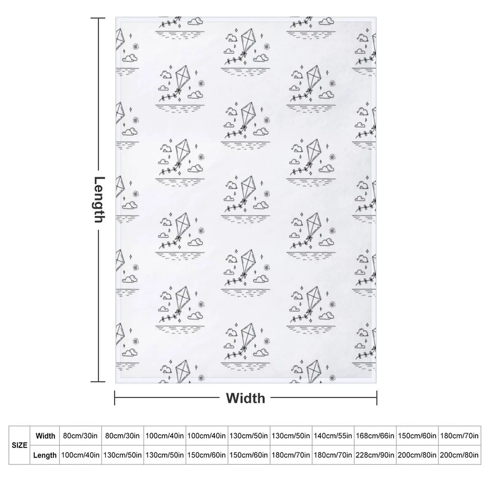 Simple drawing of a kite flying over the beach Throw Blanket Decorative Sofas Decoratives Tourist Summer Beddings Blankets