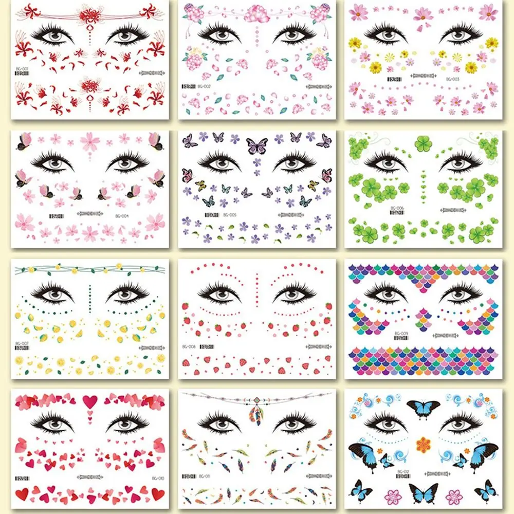 Men Women Tattoo Decals for Body Hands Arm Leg Butterfly Tattoo Stickers Body Art Stickers Fake Tattoo Facial Temporary Tattoo