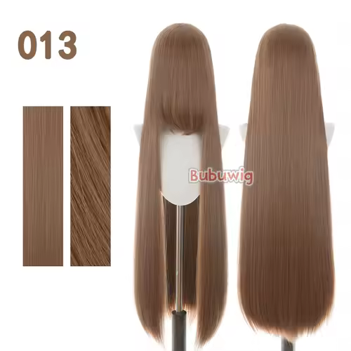 Bubuwig Synthetic Hair 100cm Long Straight Pure Color Cosplay Wigs Over 100 Colors Black White Red Blue Brown Wig Heat Resistant - Image 92