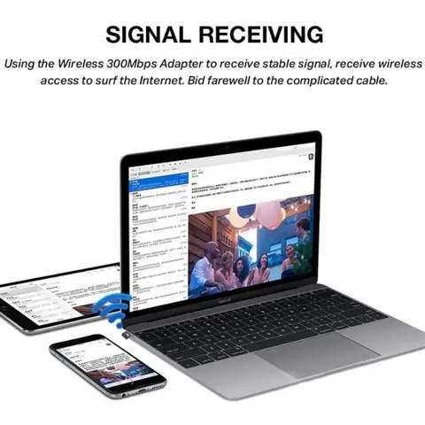 고품질 300Mbps USB WiFi 어댑터 2.4G 무선 네트워크 카드 이더넷 WiFi 수신기 동글 미니 USB 랜 어댑터 (노트북용)