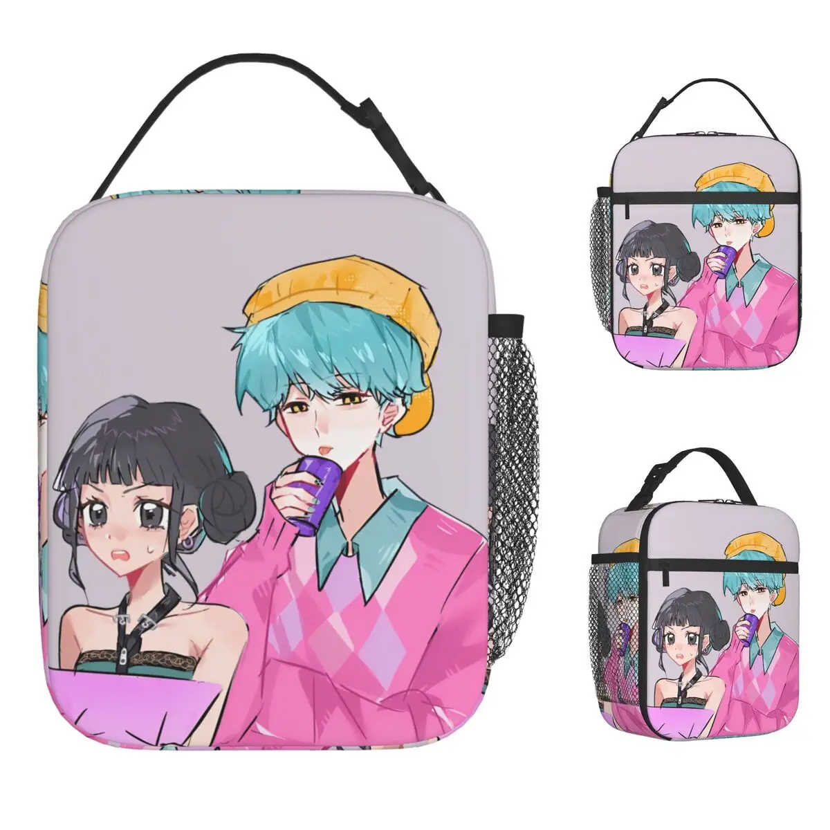 

Saja Boys K-pop Demon Hunters Lunch Bag Unisex Designer Lunch Box Cute Picnic Cooler Bag Portable Oxford Thermal Tote Handbags
