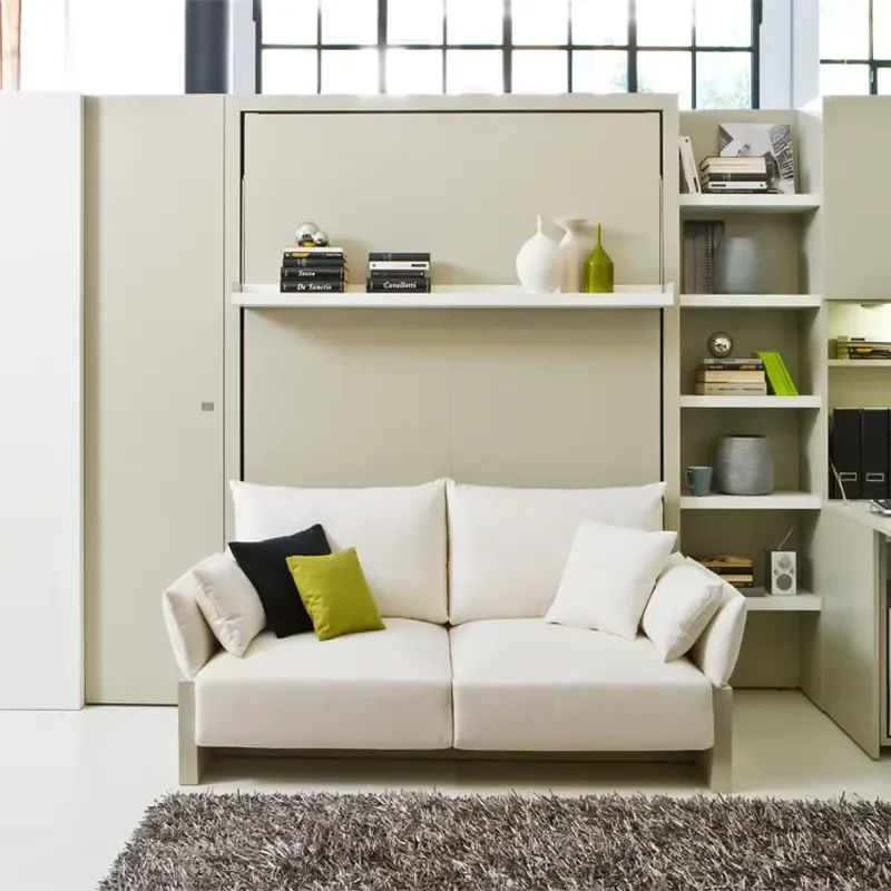 New Multifunctional Wall Bed: Foldable Hidden Flip Bed & Sofa Combo Murphy Bed