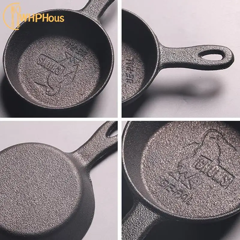 8.5cm Cast Iron Frying Pan, Non-stick Mini Egg Frying Pan For Gas Induction Cooker, Kitchen Cooking Tools Cookware