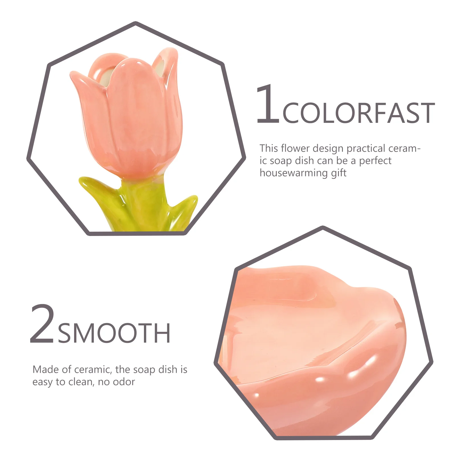 

Ceramic Flower Soap Box Draining Soap Holder for Bathroom Kitchen Decorative Storage Bathroom Supplies,