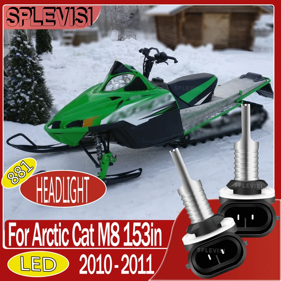 

6000K Long Service Life Dustproof Design Keeps Dirt Out motorcycle Headlight LED Bulbs 881 For Arctic Cat M8 153in 2010 2011