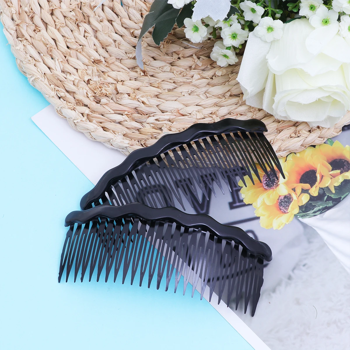 

4pcs Combs Durable Simple Design Daily Use Wedding Hair Combs Simple Hair Comb Gifts Accessories Styling Aid Hairpins