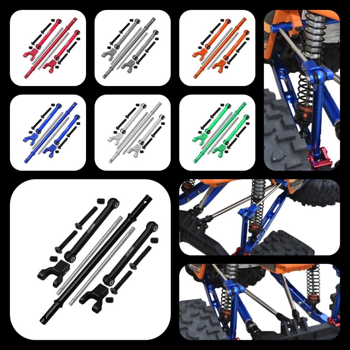 

Stainless Steel Rear Sway Bar & Linkage & Alu Sway Bar Arm For AXIAL 1/10 RBX10