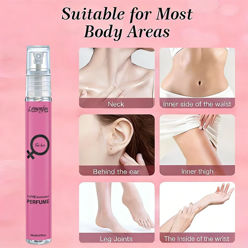 Lemonfay Love Ingredient Perfume for Her Long Lasting Floral Scent Portable 20ml/0.67fl.oz Spray for Dating Daily - view 4