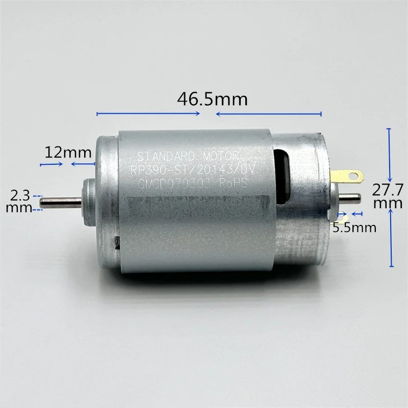 Micro Dual Shaft STANDARD Motor RP390-ST-20143 Electric Motor DC 12V 14.4V 18V 24V Large Torque Engine For Sweeper Robot Machine