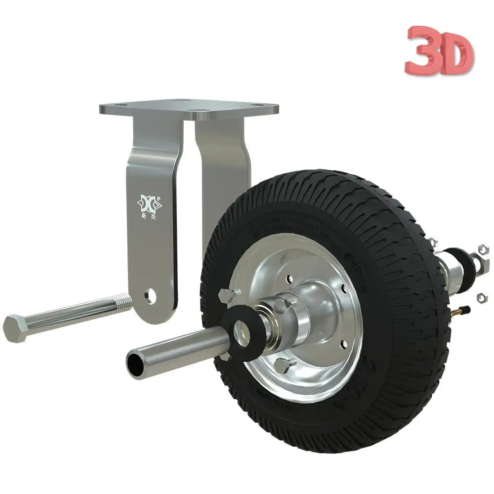 1 Pc Caster Factory 8-inch Inflatable Rubber Directional Wheel Air Hotel Service Garage Entrance Cart Luggage Trolley