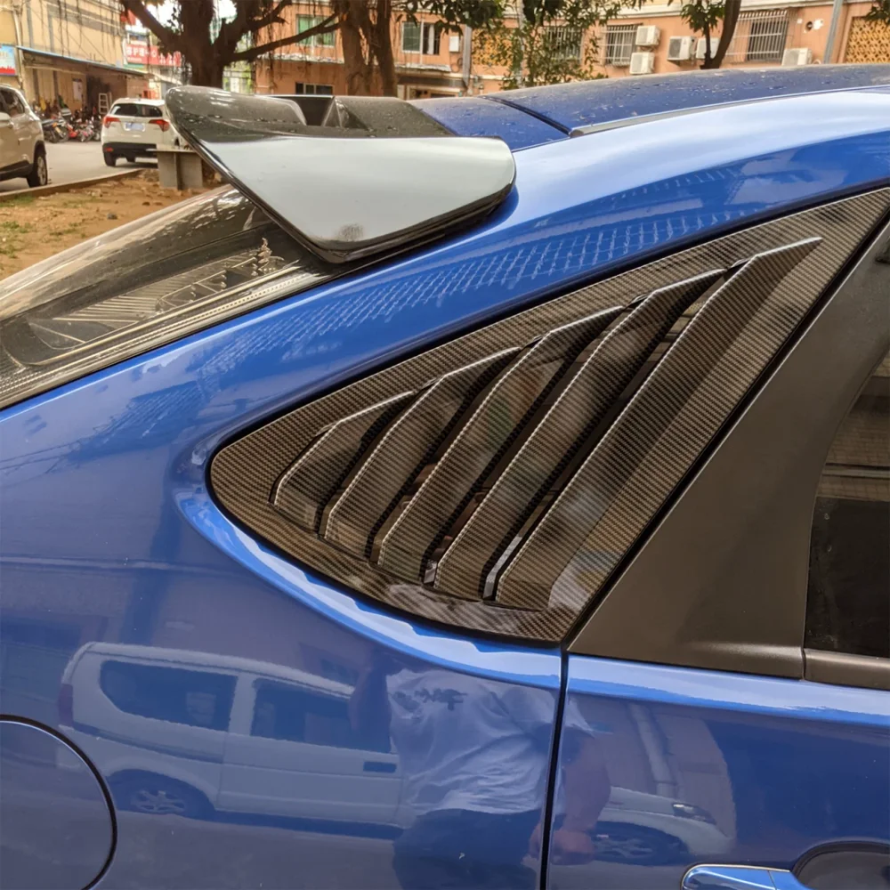 Car Shutter for Ford Focus MK2 C307 C170 Hatchback 2005~2010 Rear Side Window ABS Louvers Style Triangular Sticker Accessories