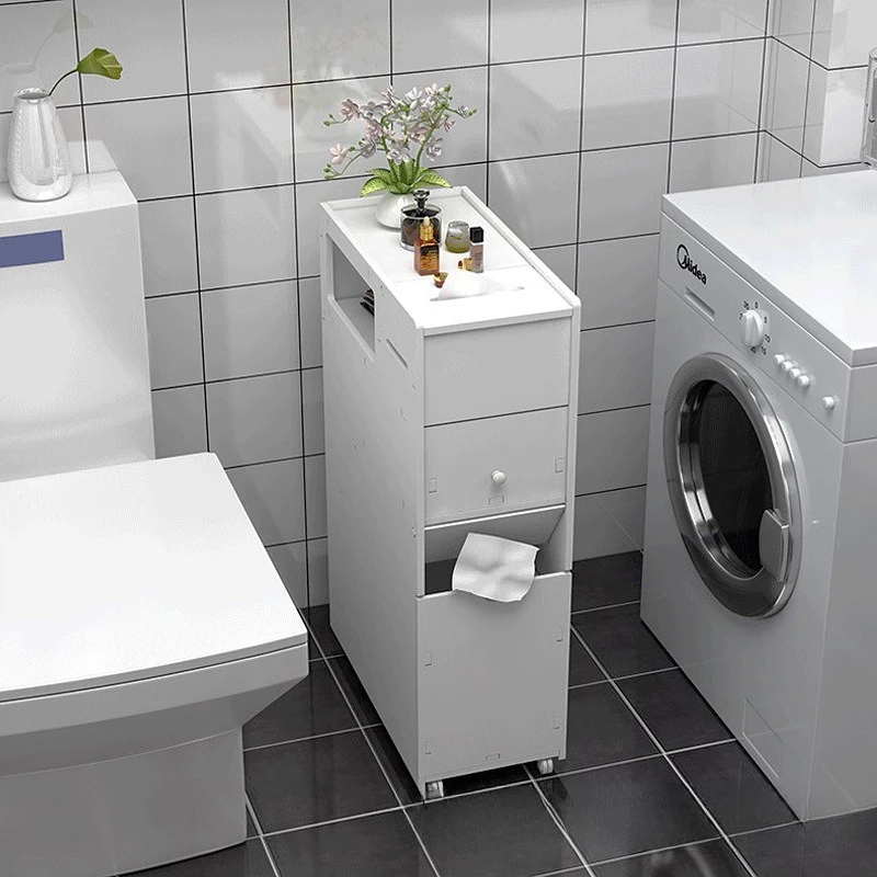 Toilet side cabinet side cabinet with trash can toilet cabinet cross-border dropshipping bathroom modern rack crevice
