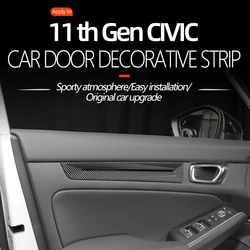 For Honda 2022 2023 2024 2025 11th Gen Civic Car Inner Door Panel Cover Trim Decorative Interior Accessories