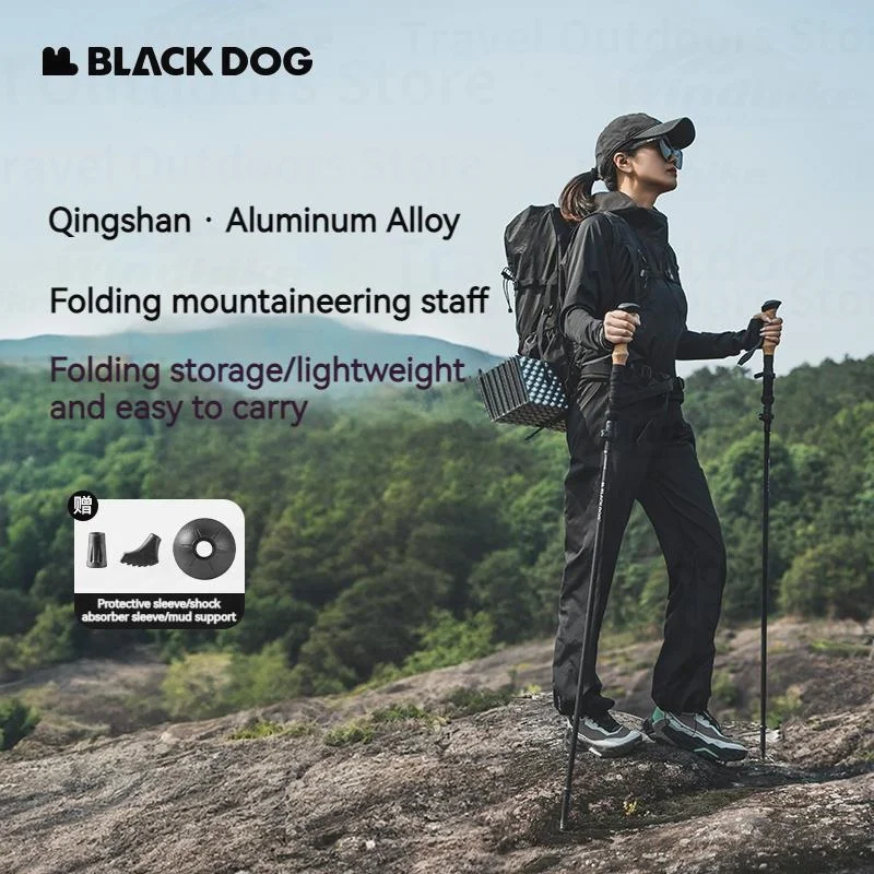 

Naturehike BLACKDOG Trekking Pole 3-Sections Aluminum Alloy Folding Teleskopic Ultralight Professional Hiking Climbing Stick