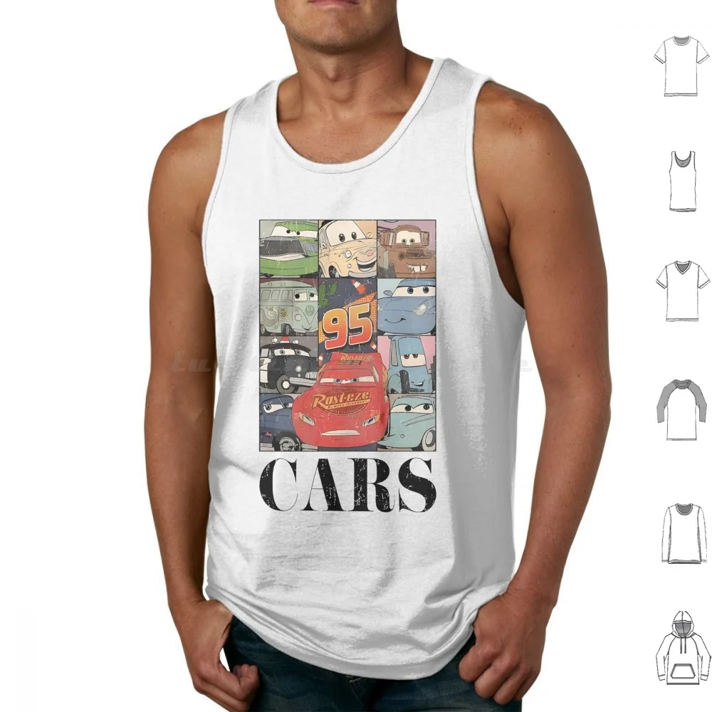 Cars , Retro Car Lightning Car Family Vacation Cars Tank Tops Vest Sleeveless Sally Cars Movie Cars Cartoon Cars Pixar