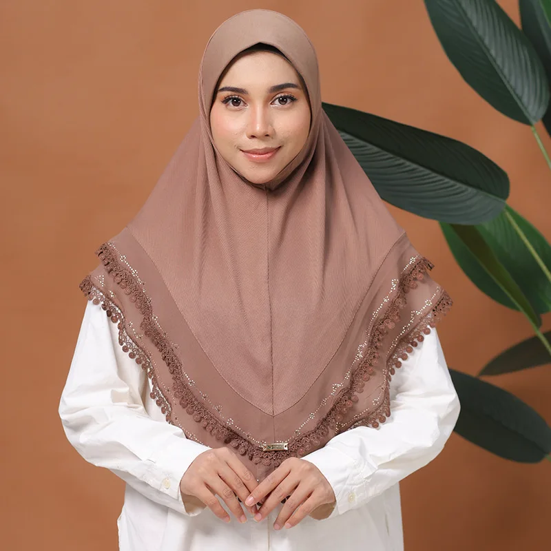 

Шифоновый мусульманский мгновенный хиджаб, женский двухслойный амира, химиотерапия, исламский шарф, тюрбан, повязка на голову, шаль, платок Nikab, накидка