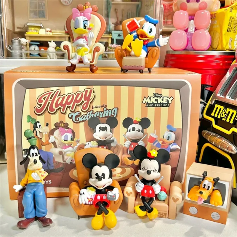 

Mickey and His Friends Gather for A Lovely Cartoon Creative Figurine Toy Commemorative Collectible Couple Gift Doll Car Ornament