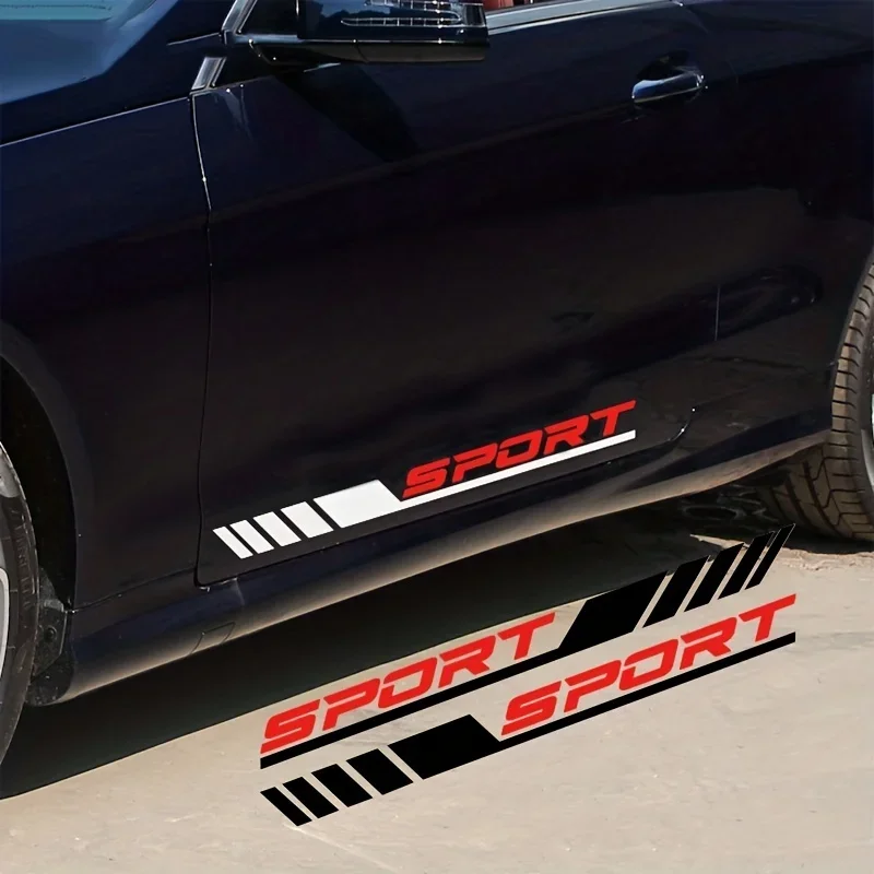 Car Door Side Sport Diagonal Stripe Vinyl Stickers, DIY Auto Body Styling Decals, Durable Waterproof Vehicle Decor Accessories