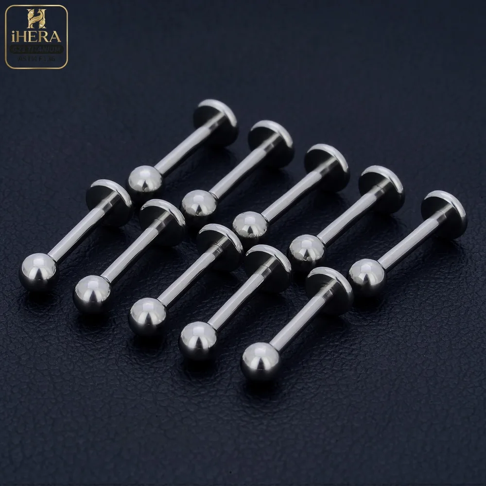 5/50 Stück G23 Titan Piercing Labret Lippenstecker 16G Innengewinde Ohrstecker Nasenstecker Tragus Knorpel Helix Daith Körperpiercing – Detail 17