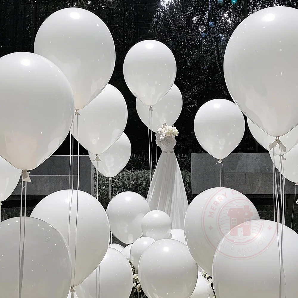 

Wholesale of White Balloons Used for Wedding Party Celebration Anniversarie Proposal Scenes Decoration Pure Elegant Atmosphere