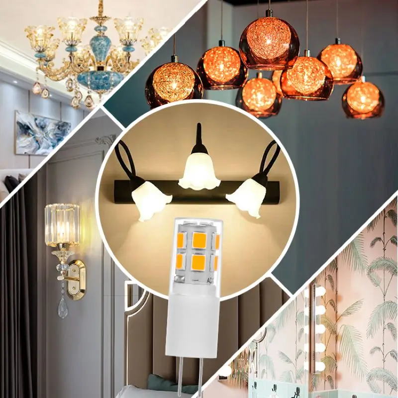 G4 Led Bulb AC/DC12V Warm/Cold/Natural White 2W Energy Saving PC Ceramic Light 360 degrees Replace 20W Halogen Lamp