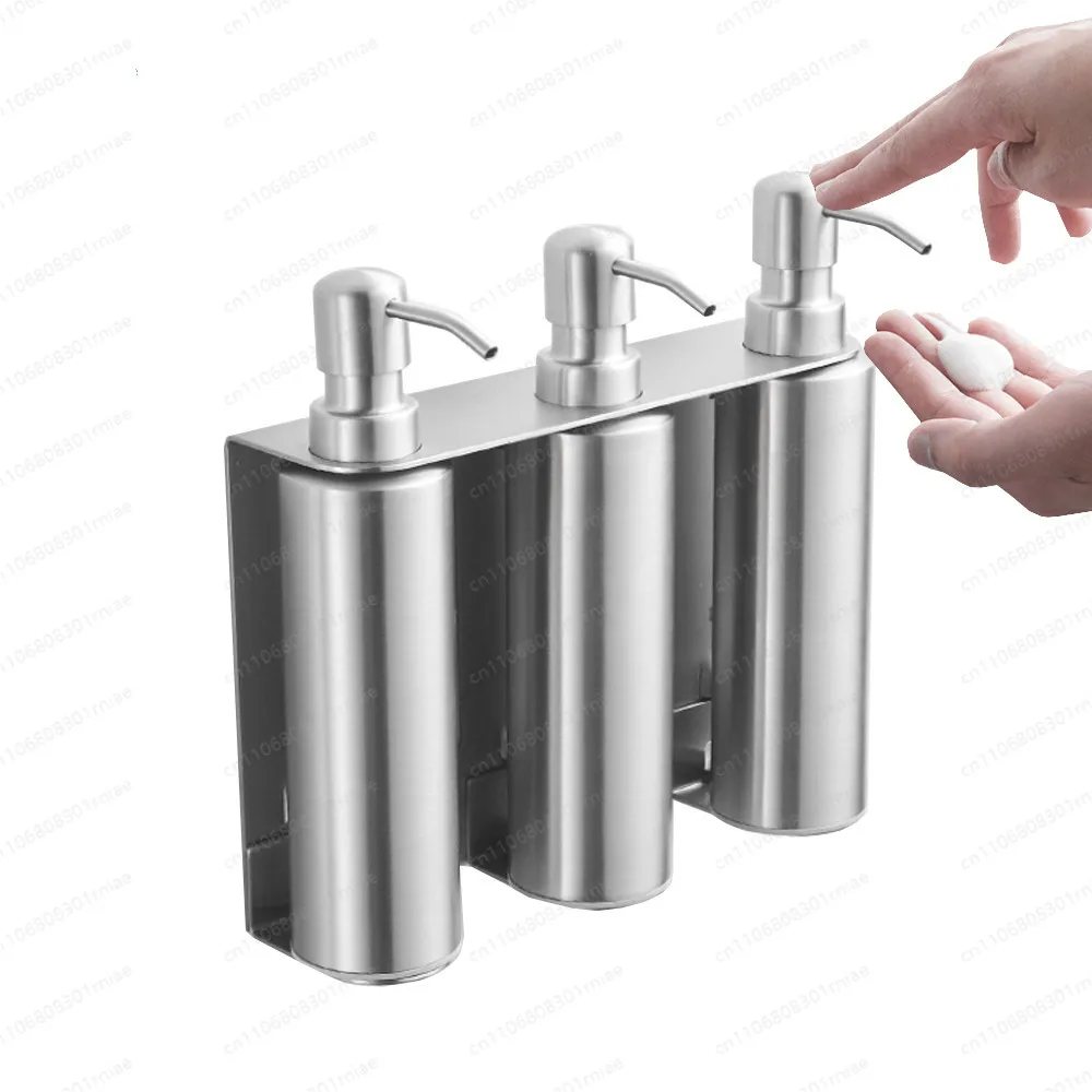 

3-комнатный настенный диспенсер и органайзер для душевого насоса для ванной комнаты - вмещает мыло, кондиционер