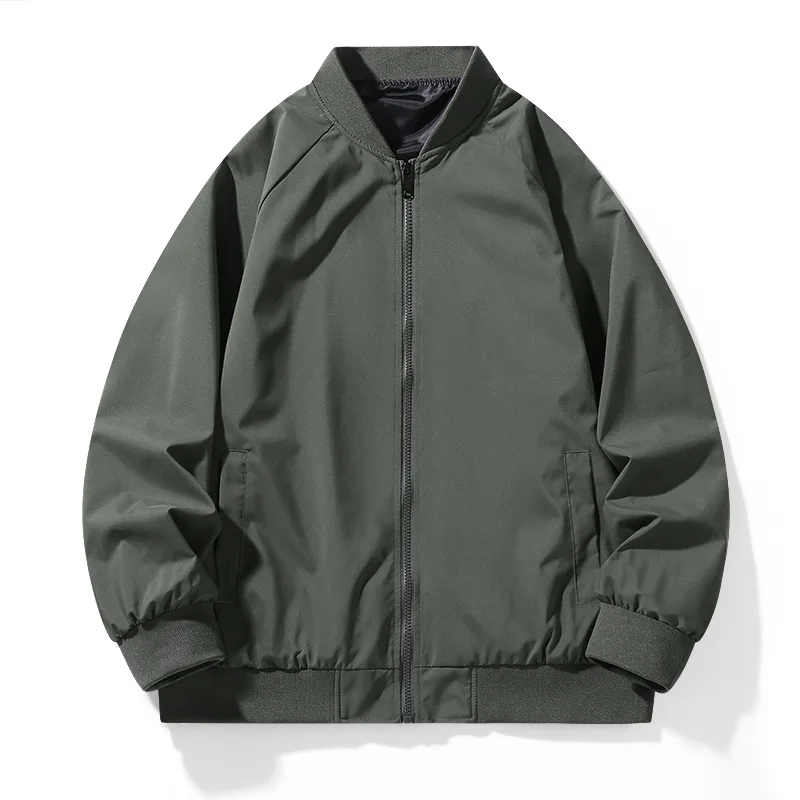 

Man Black For 2025 Spring Autumn Zip Up Baseball Uniform Jacket Men's Streetwear Bomber Clothes OverSize 3XL