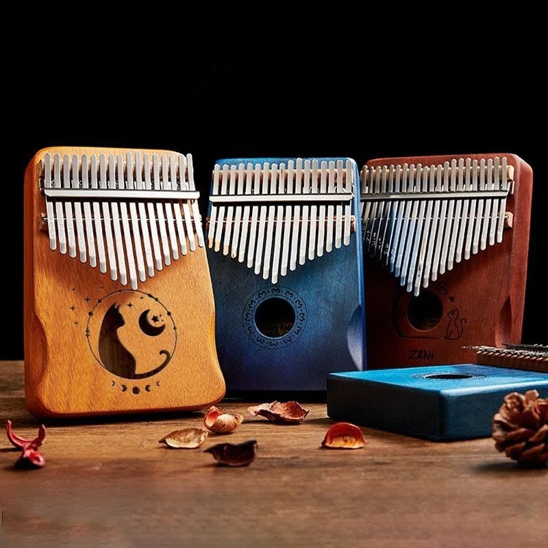 

Solid Wood 21 Notes Kalimba Keyboard Instrument 17 Keys Kalimba Portable Sound Healing Beginner Musical Instruments for Adult