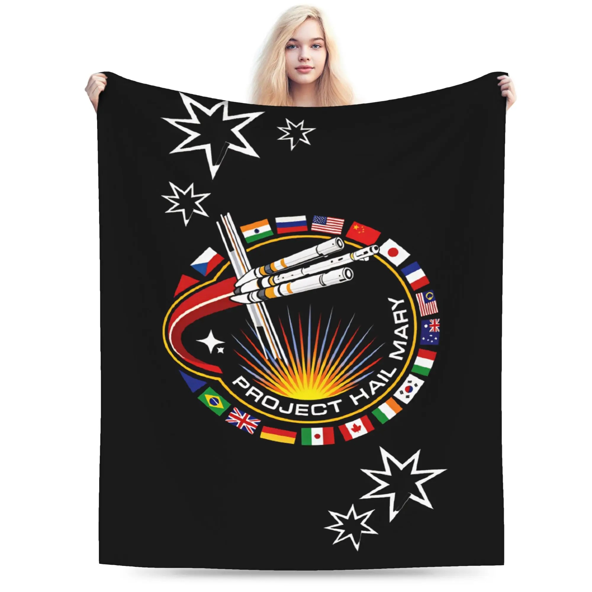 Project Hail Mary Blankets Boy Girl  Flannel Throw Blanket For Couch Bed Warm Comfy DIY Quality Bedspread Gift