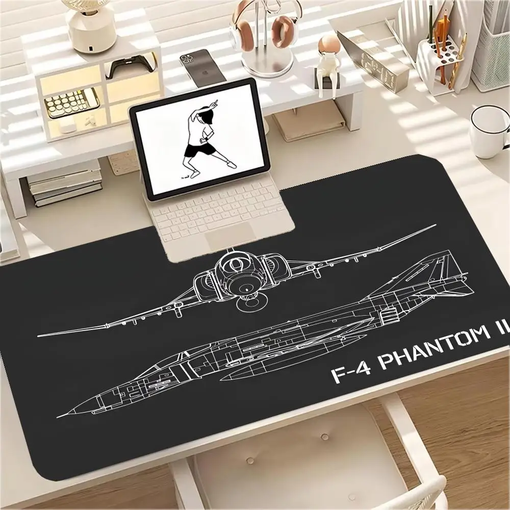 

Simplicity Fighter aircraft blueprint Mouse Pad Computer Office Game Table Mats XXL Rubber Anti-slip Gaming Keyboard Mousepad