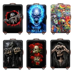 Skull bagaglio Cover protettiva accessori da viaggio valigie da 18-32 pollici elasticità stampata in 3D custodia per bagagli Cover gadget da viaggio