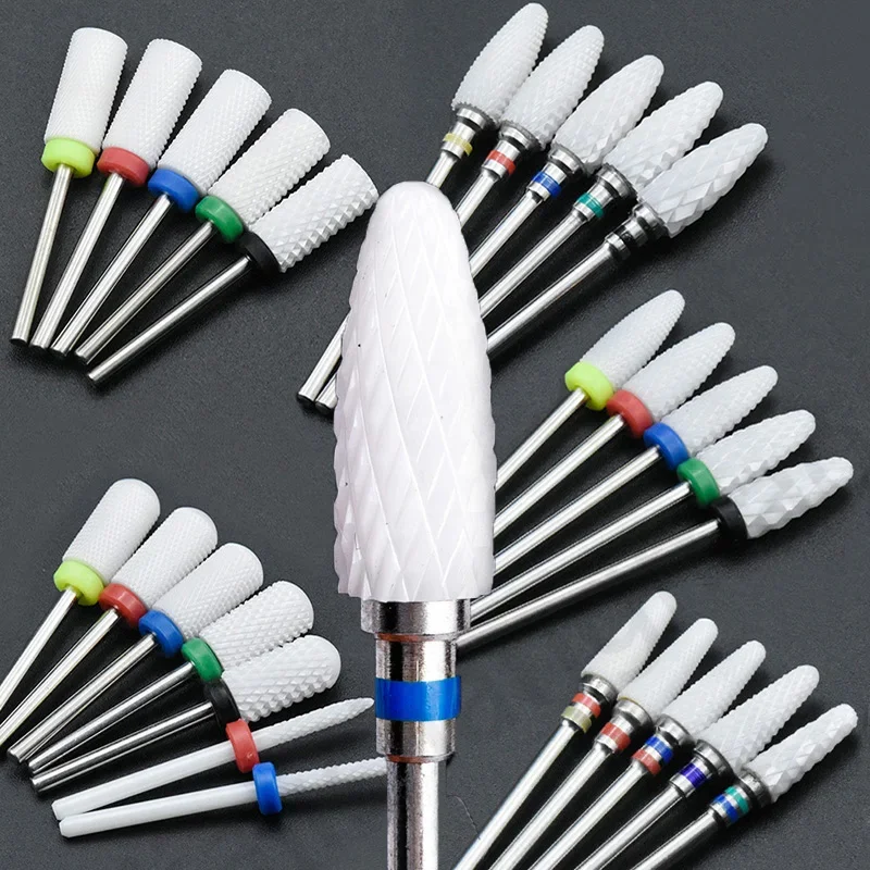 

Nail Bit Ceramic Nail Drill Bit Pedicure Drill Milling Cutter for Manicure Machine Pedicure Caps Ceramic Drill Nail Polish Tools