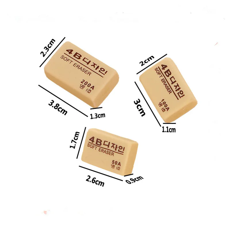 Coreano Borracha Retangular, Exame Estudante Escolar, Papelaria Ambiental Presentes, Arte Profissional, Coreano, 200A100A50A, 4B