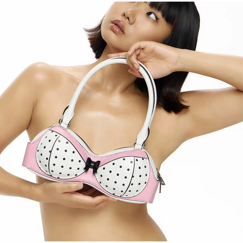 Kreative Genie Handtasche Y2k Mode Polka Dot Schleifenmuster Damen Schultertasche Designer Nischen-Vielseitige Lustige Neue Achseltasche – Detail 21