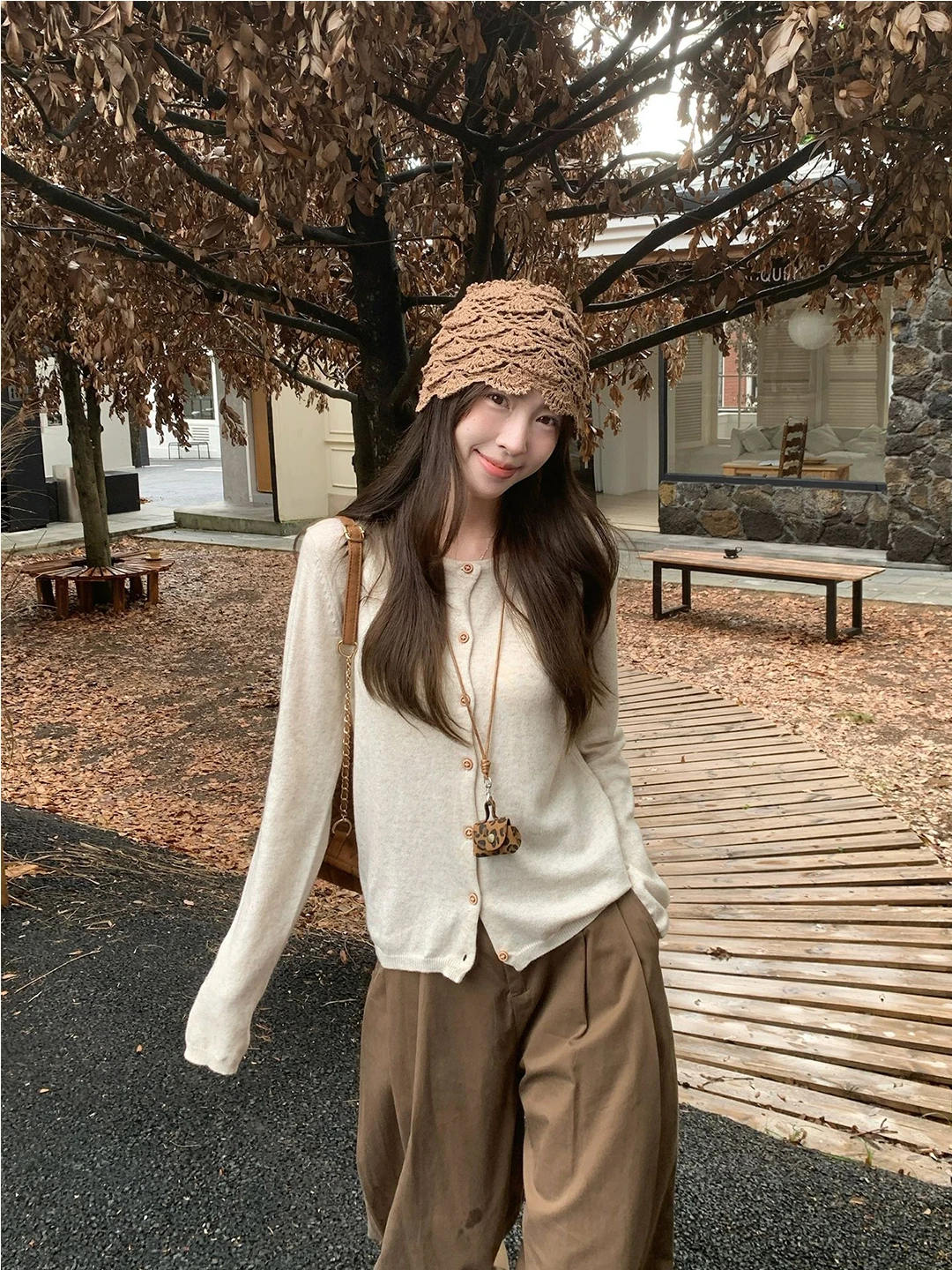 

Color Block Striped Knitted Long Sleeve Women's Cardigan Slim Fit Korean Style Spring Autumn New Fashion Top Coat Trendy