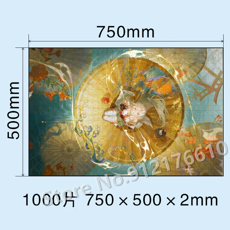 Cartoon Beauty Girl Puzzle fai da te per adulti 300/500/1000 Pcs Anime Game Video Print Puzzle giocattoli educativi per la famiglia regali