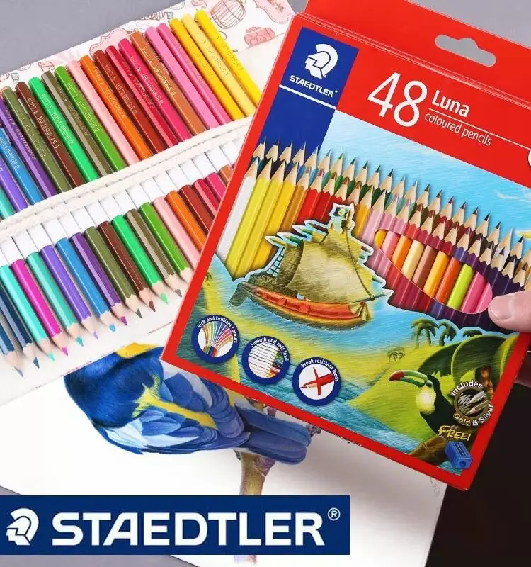 German STAEDTLER 12/24/36/48 Oil-Based Colored Pencils Set water soluble color pencil professional painting Art Fill Color Lead