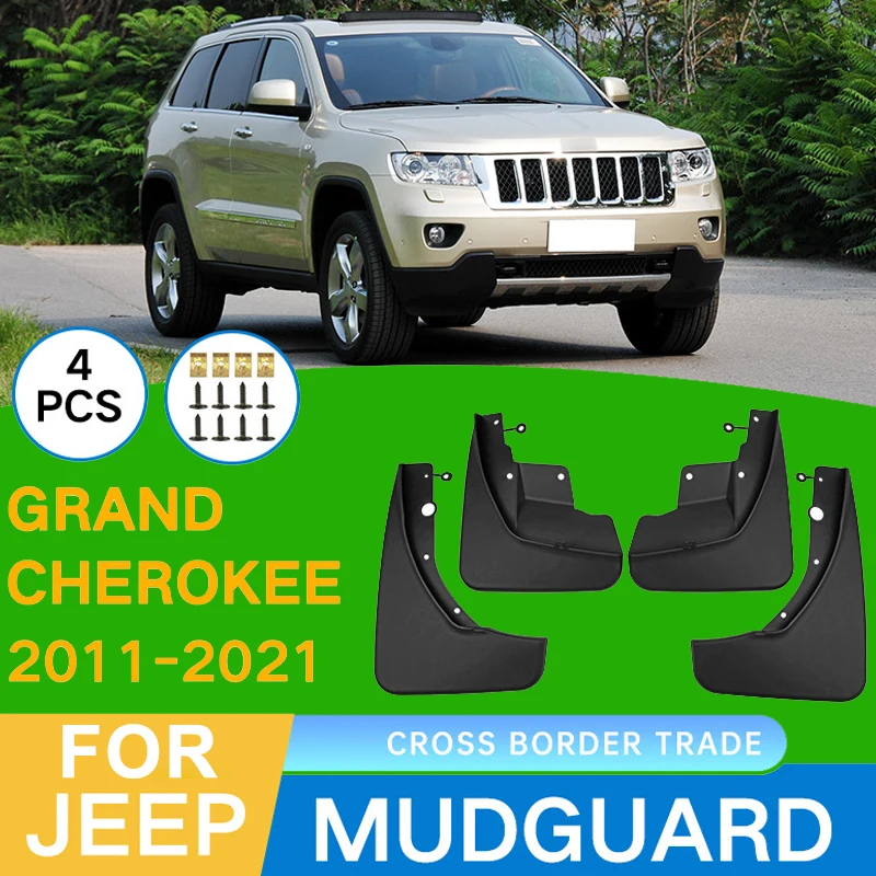 

For JEEP Grand Cherokee 2011-2021 2012 Automotive Tire Mudguard Waterproof Prevent Mud Splashing Car Mud Flaps 4pcs Accessories