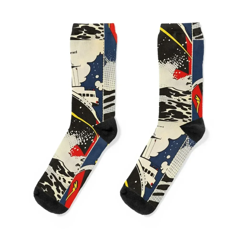 The Wreck of the Edmund Fitzgerald Art Print by NoarusRainbowLand - Commemorate Maritime History 2024 Socks