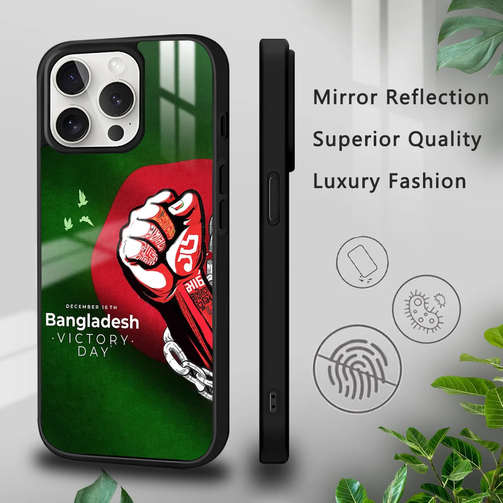 B-Bangladesh flag Phone Case For iPhone 16 15 14 13 12 11 Pro Xs Max Mini Plus Celulares Hard Funda