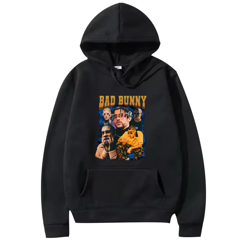 

Bad Bunny fashion classic hoodie 2025 new men women vintage Long sleeve Sweatshirt with print Graphics oversized hoodie unisex