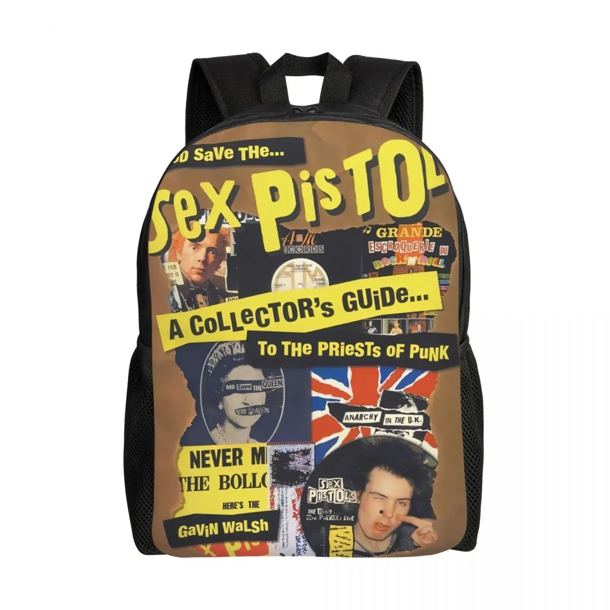 Rock Band Sex Pistols Backpacks for Men Women School College Students Bookbag Fits 15 Inch Laptop Heavy Metal Bags