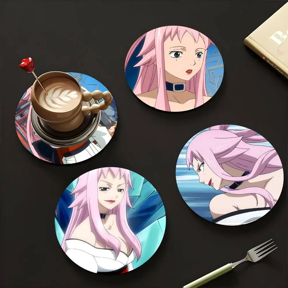 1pc Ikaruga Fairy Tail Wooden Coaster Colour Printing Cup Mat Home Desk Decoration Gifts