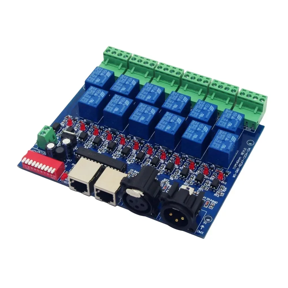 

WS-DMX-RELAY-12CH-10A 12CH switch dmx512 Controller relay output DMX512 relay control,12 way relay switch(max 10A)