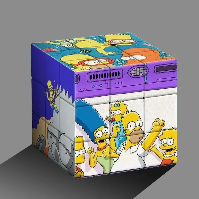 New The Simpsons Third-order Creative Magic Cube Cartoon Animation Puzzle Magic Cube Children Decompression Educational Toys