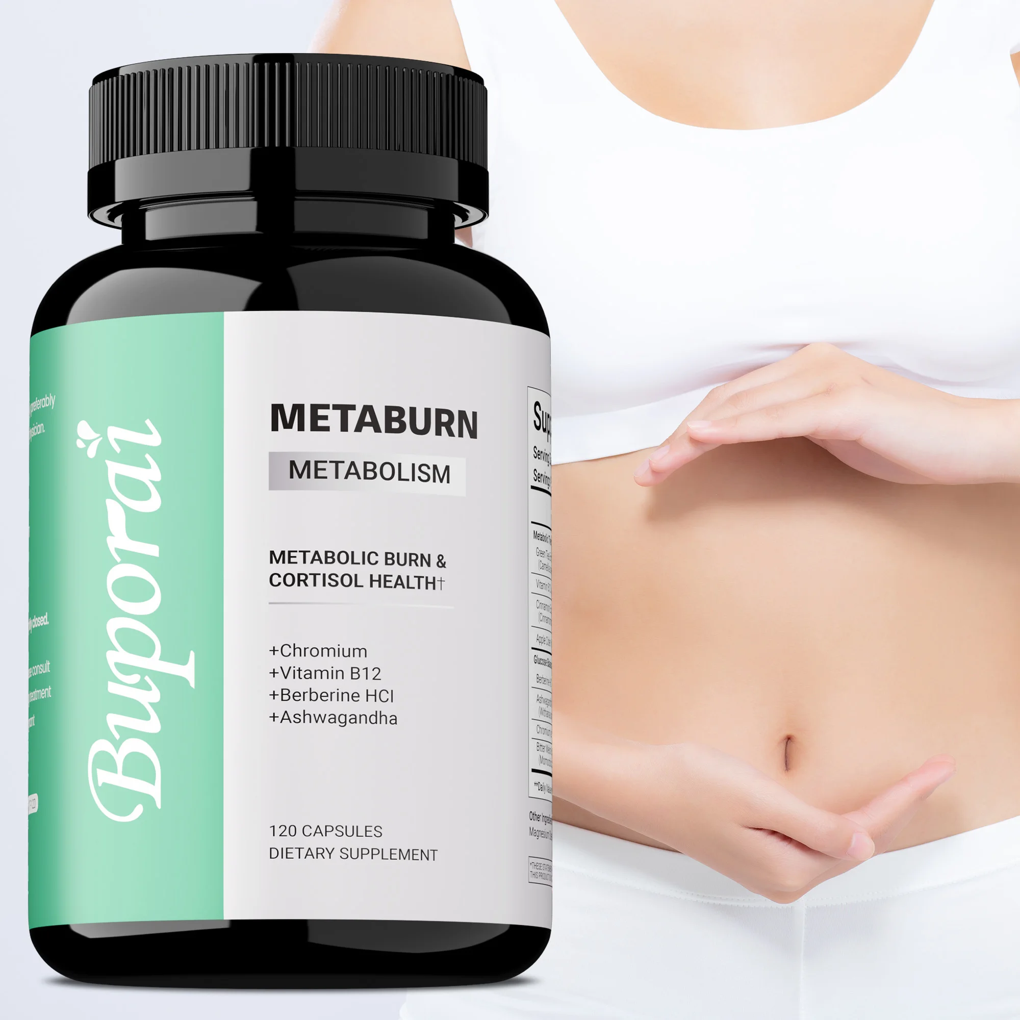 Metaburn for Women & Men - Appetite Suppressant & Fat Burner, Metabolism Support Weight Loss Supplement with Berberine, Chromium