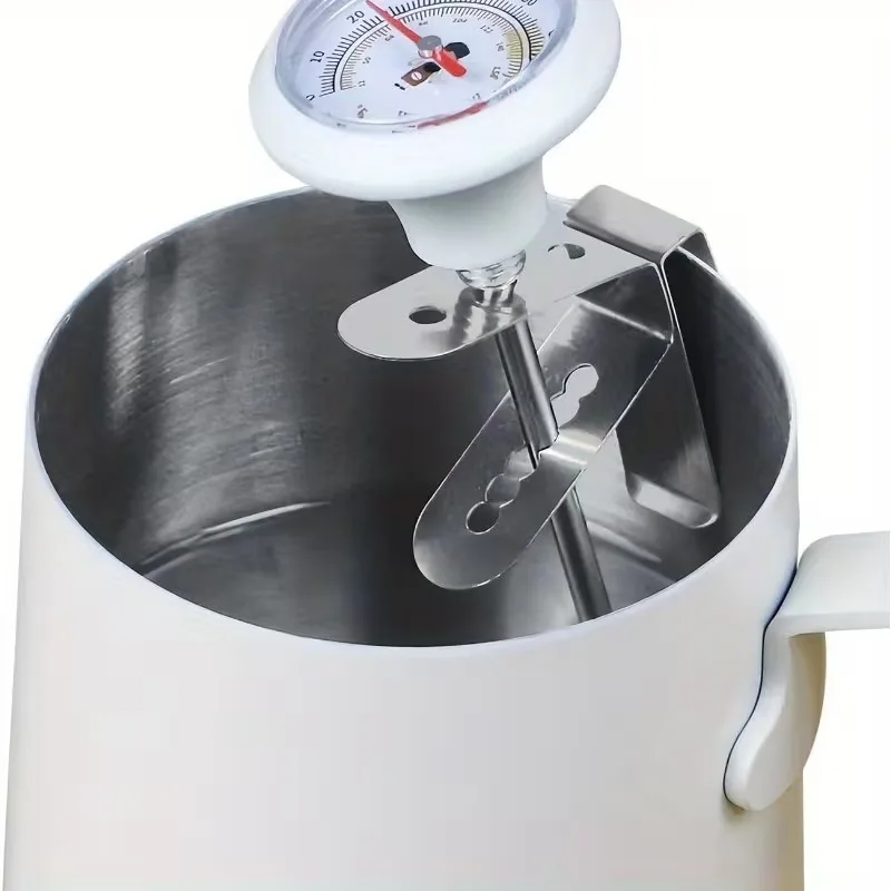 1pcs Stainless Steel Clamp Coffee Cup Thermometer Holder Multi-Angle Anti-Scald Clamp Food Temperature Probe Clip Probe Holder