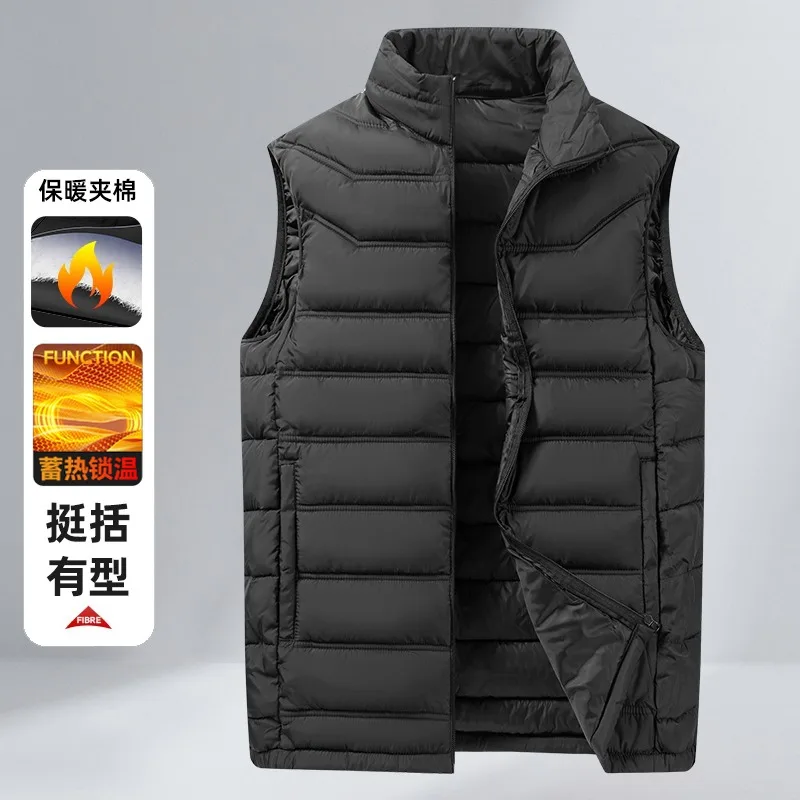 

Autumn and Winter Warm Fashion Vest Casual Sleeveless Jacket Men's Turtleneck Cardigan Fashion Top
