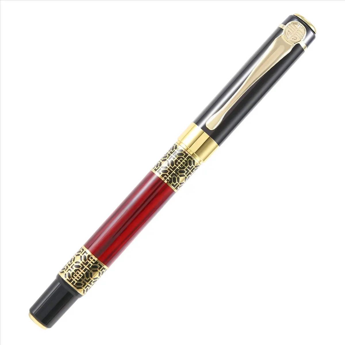 FTGT-Chinese Classical Roller Ball Pen Elegant Golden Metal Ballpoint Pen for Office Business Signature School Student Gift