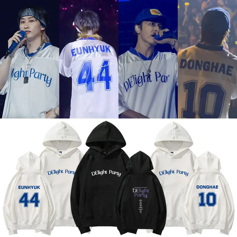 KPOP SuperJunior D&E Vocal Concert DElightParty EUNHYUK DONGHAE FLEECE AND THIN Pullover Hoodie Fans Collect Gift Star Surround